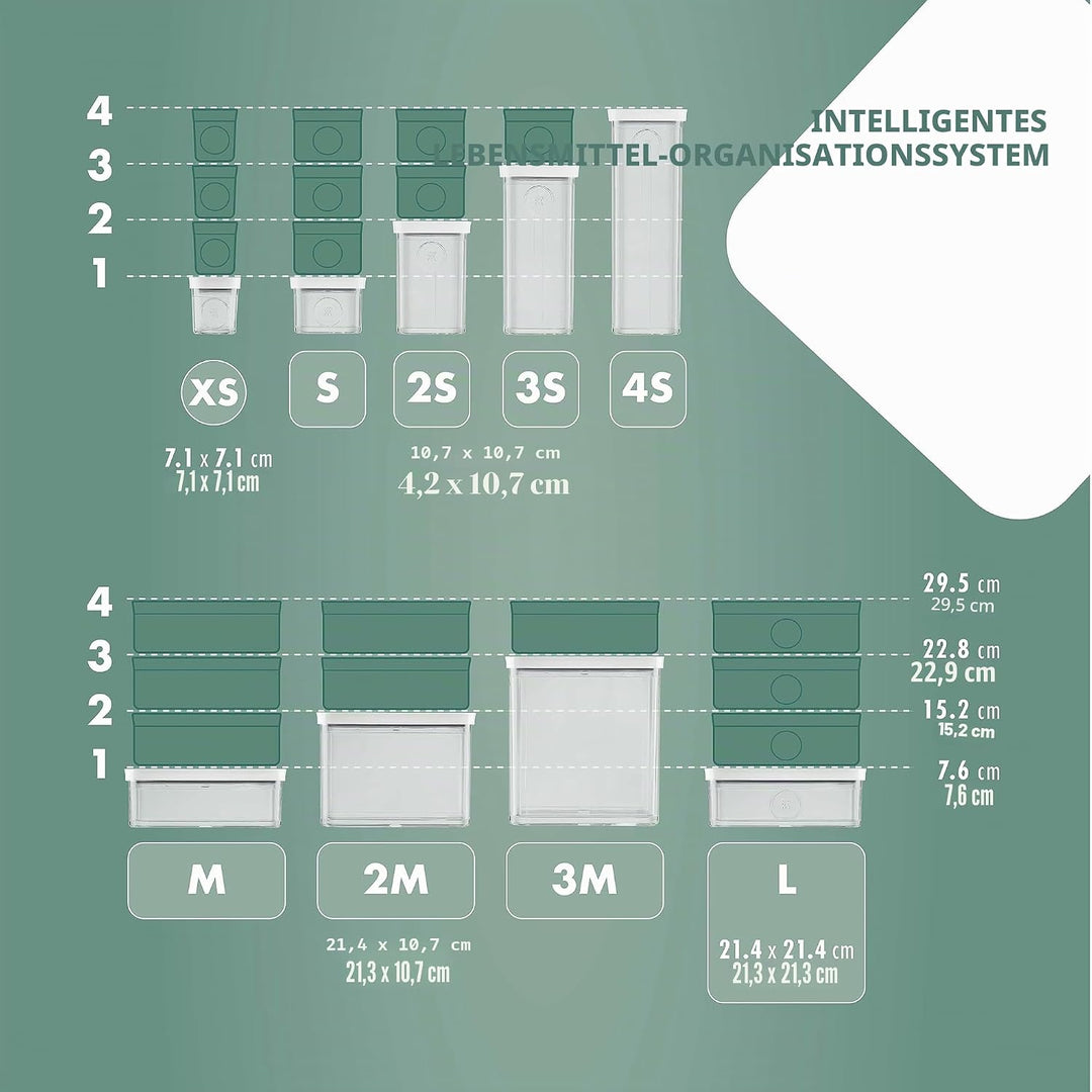 ZWILLING FRESH & SAVE CUBE Box, Grösse 2M, Modulare & Stapelbare Vorratsdose, Luftdichte & Vakuumier