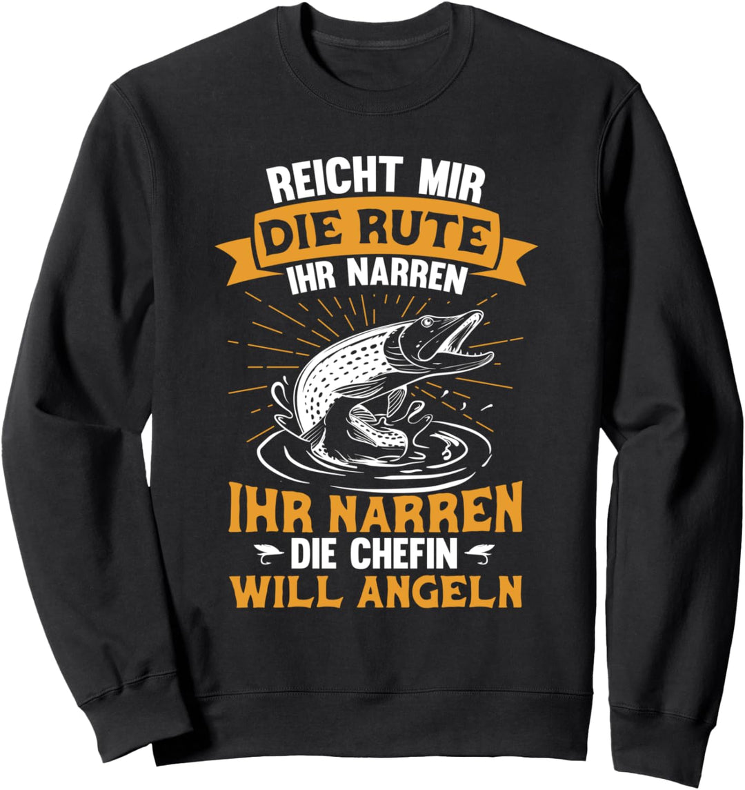 Angeln Fischer lustiger Anglerspruch fischen Angler Sweatshirt