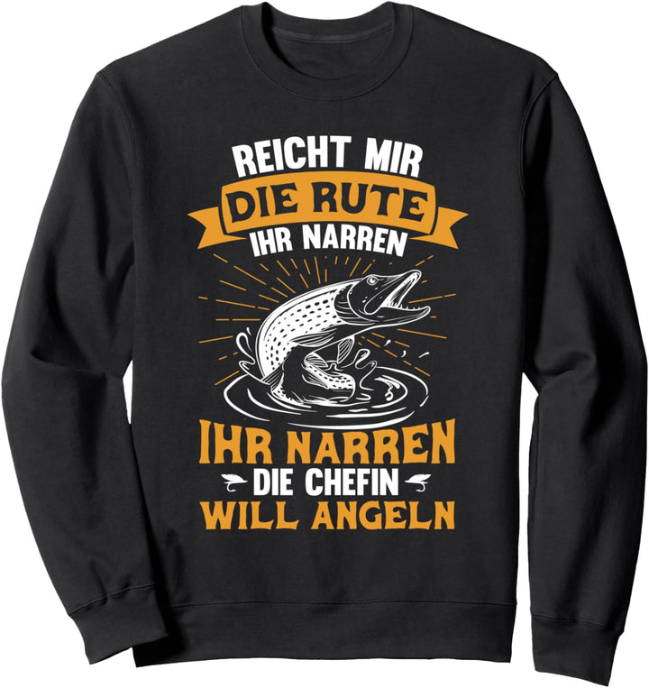 Angeln Fischer lustiger Anglerspruch fischen Angler Sweatshirt