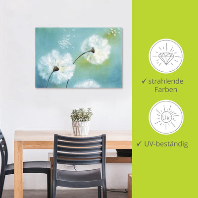 ARTland Wandbild Alu Verbundplatte für Innen & Outdoor Bild 70x50 cm Pusteblume Blumen Landhaus Shab