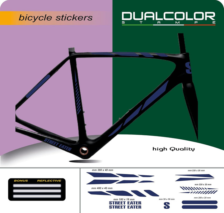 Set mit 12 Aufklebern Decal Fahrradrahmen Fahrrad Aufkleber Rahmen MTB Universal Schutz Code B0168 (