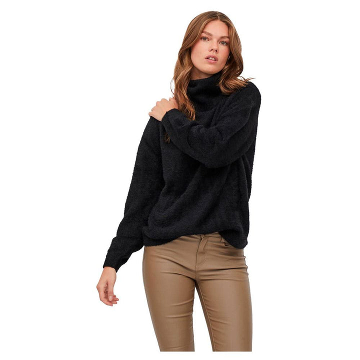 Vila Damen Vilajuli Rollneck L/S Knit-Noos Pullover XS Schwarz, XS Schwarz