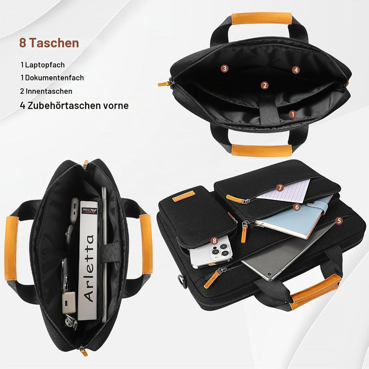 DOMISO Laptoptasche 18 Zoll Wasserabweisend Business Aktentasche Herren Laptop Schultertasche Notebo
