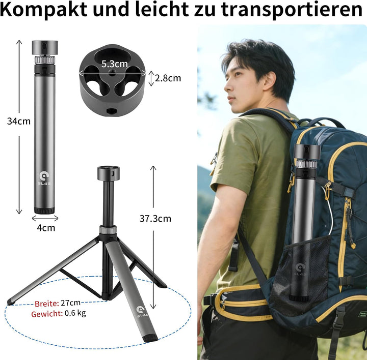 Selens Starlink Mini Stativ mit Adapter, Alu Höhenverstellbar für Camping