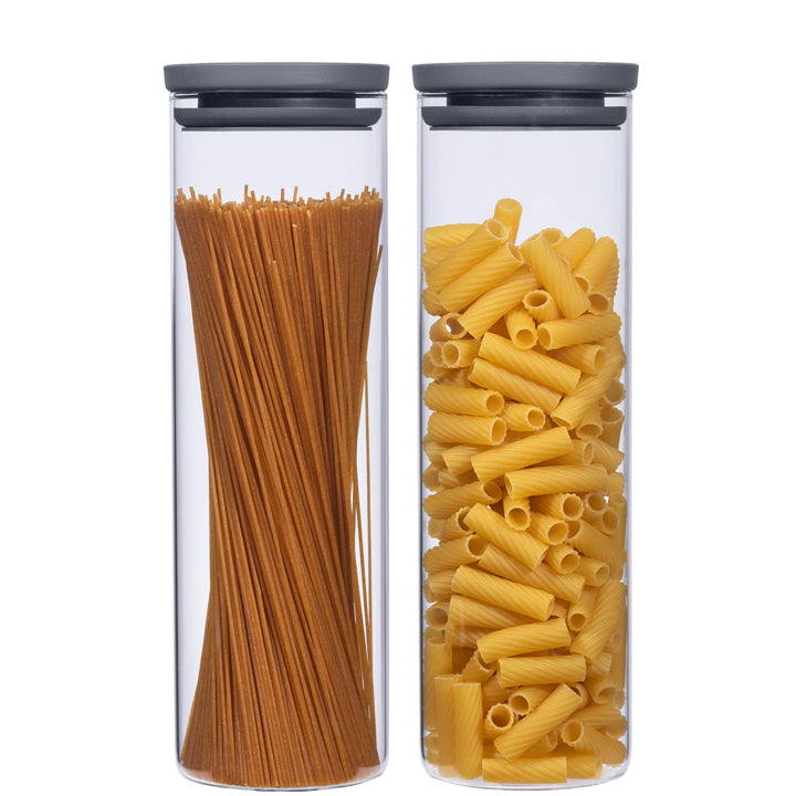 HATTY HAYS Vorratsgläser mit Deckel luftdicht [2x1700ml] BPA-FREI | mottensichere Vorratsdosen | Spa