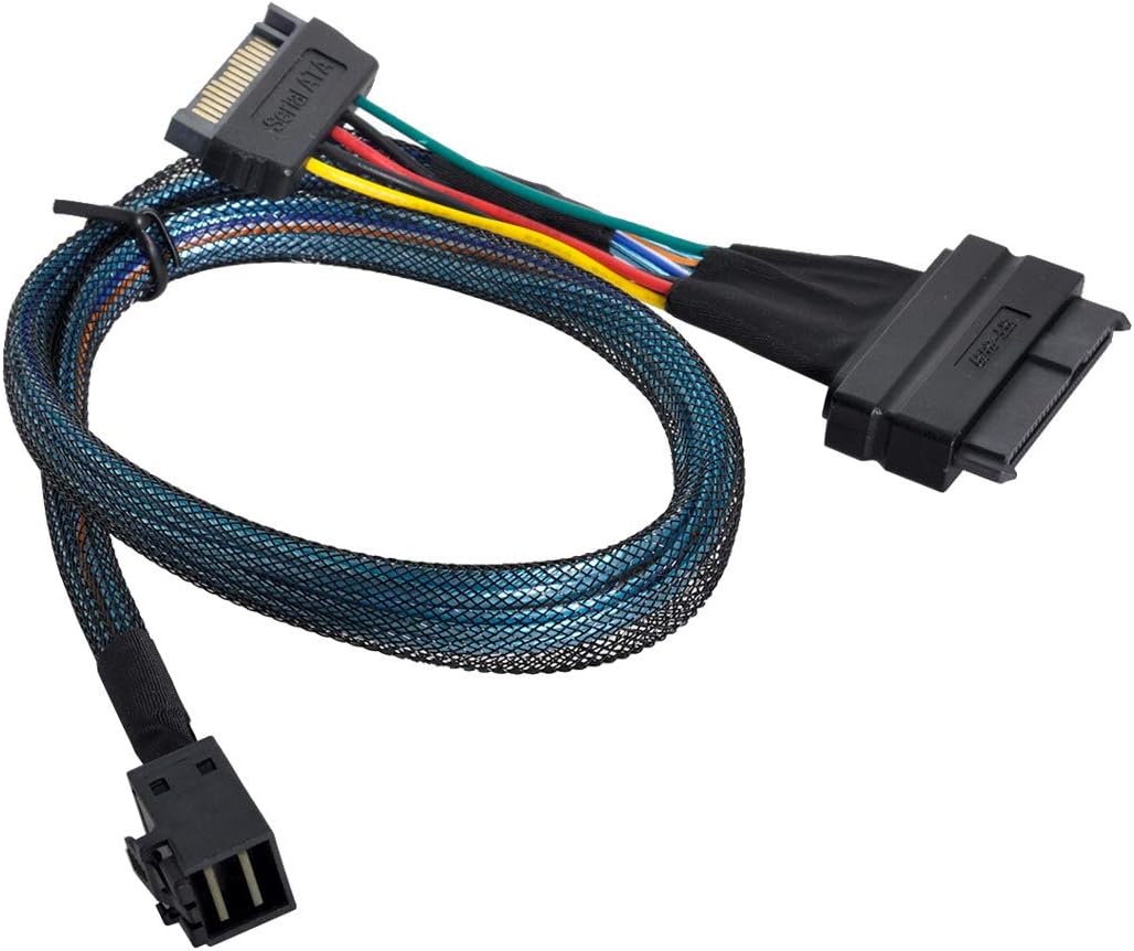 Cablecc U.2 U2 SFF-8639 NVME PCIe SSD Kabel für Mainboard Intel SSD 750 p3600 p3700 M.2 SFF-8643 Min