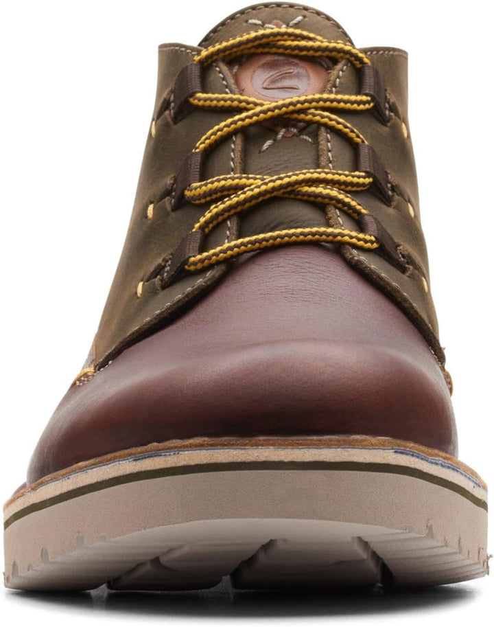 Clarks Herren Eastford Mid Chukka-Stiefel 40 EU Dark Brown Combination, 40 EU Dunkelbraune Kombi