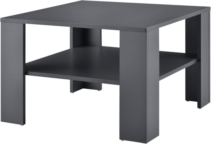 [en.casa] Couchtisch Aachen Beistelltisch 60x60x40 cm Wohnzimmertisch mit Ablage Sofatisch Kaffeetis