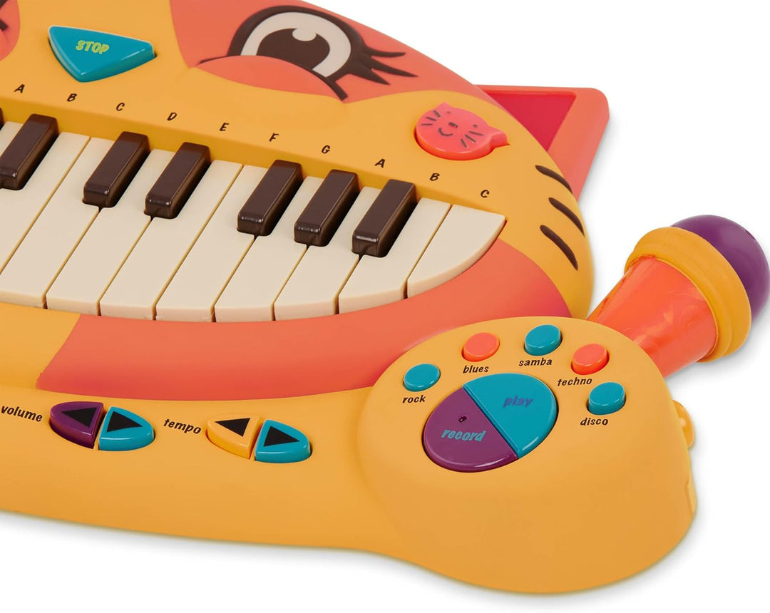 B. toys Meowsic Katzen Keyboard – Spielzeug Piano mit Mikrofon und Musik – Kinder Klavier Spielzeug