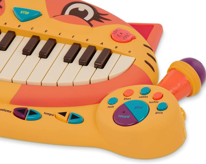 B. toys Meowsic Katzen Keyboard – Spielzeug Piano mit Mikrofon und Musik – Kinder Klavier Spielzeug