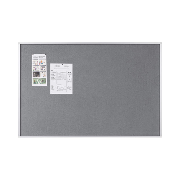 Bi-Office Filztafel New Generation, Pinnwand mit Aluminiumrahmen, 90 x 60 cm, Grau 90x60 cm Grau, 90