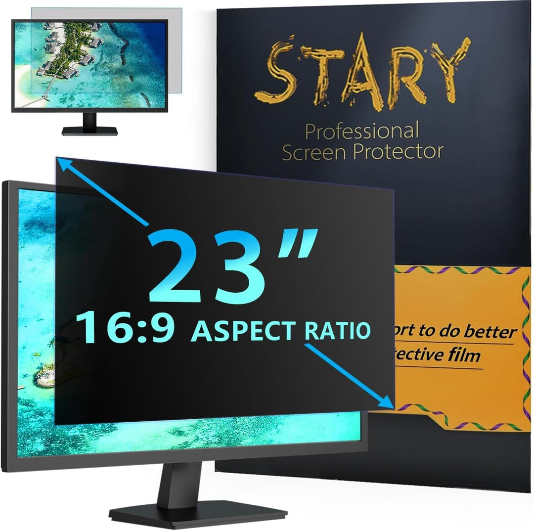 STARY Computer Sichtschutzfilter 23 Zoll 16:9 Seitenverhältnis - Blaulicht Blendfrei Abnehmbare 23"