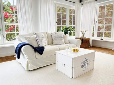 Uncle Joe´s Truhe Maritime Couchtisch Truhentisch im Vintage Shabby chic Style aus Massiv-Holz in We