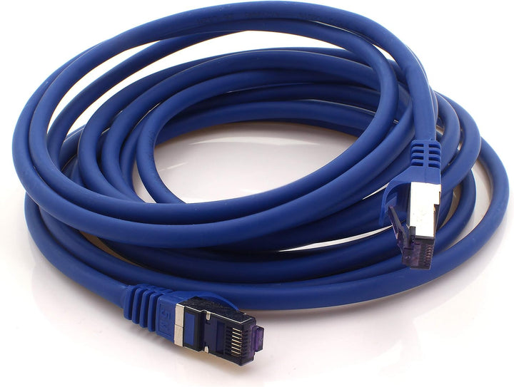 1aTTack.de Cat.7 Netzwerkkabel 3,0 m - Blau - 5 Stück - Cat7 Patchkabel (SFTP/PIMF/LSZH) Rohkabel 10