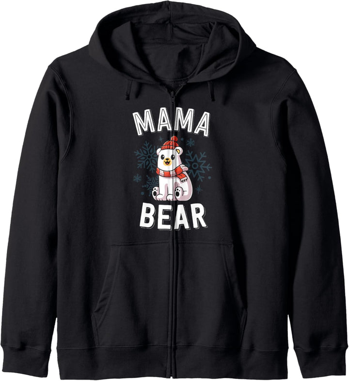 Mama Bear Family Christmas Shirts Polar Bear Holiday Xmas Kapuzenjacke