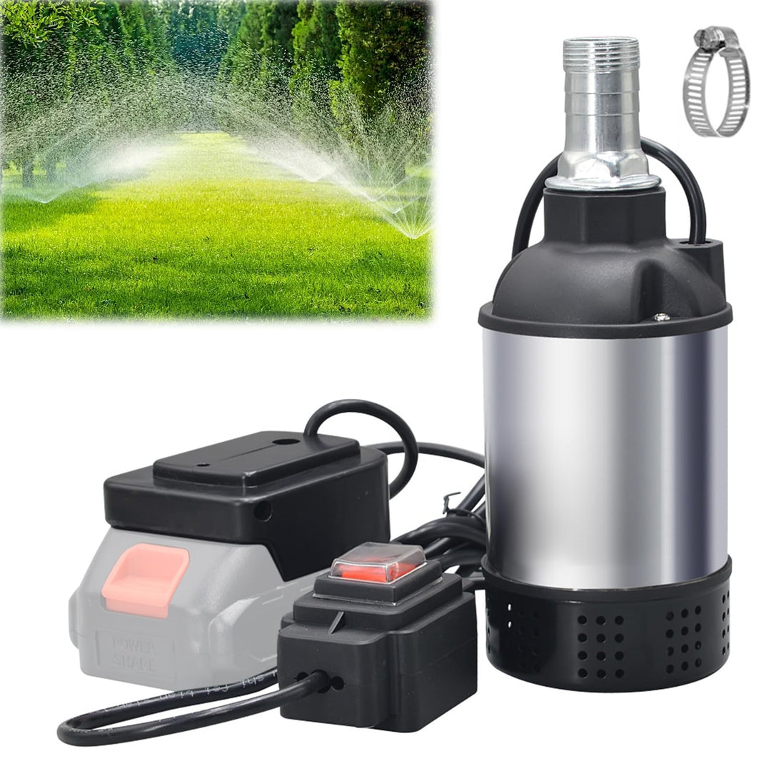 21V Tauchpumpe Schmutzwasser Sumpfpumpe, Akku Wasserpumpe Gartenpumpe, Kompatibel mit Makita Akku, 4