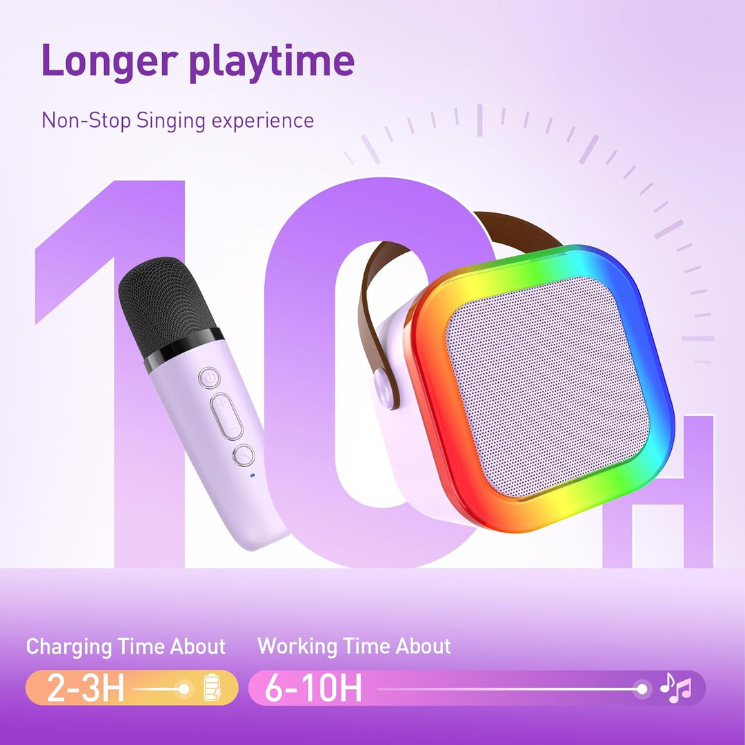 Karaoke Maschine Kinder, Geschenk für Mädchen 3-12 Jahre, Karaoke Kinder Spielzeug ab 3-12 Jahre Mäd