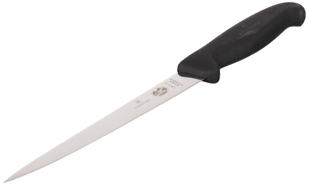 Victorinox Fibrox Fisch Filetiermesser, Swiss Made, 18cm flexible Klinge, Rutschfest, rostfrei, Edel