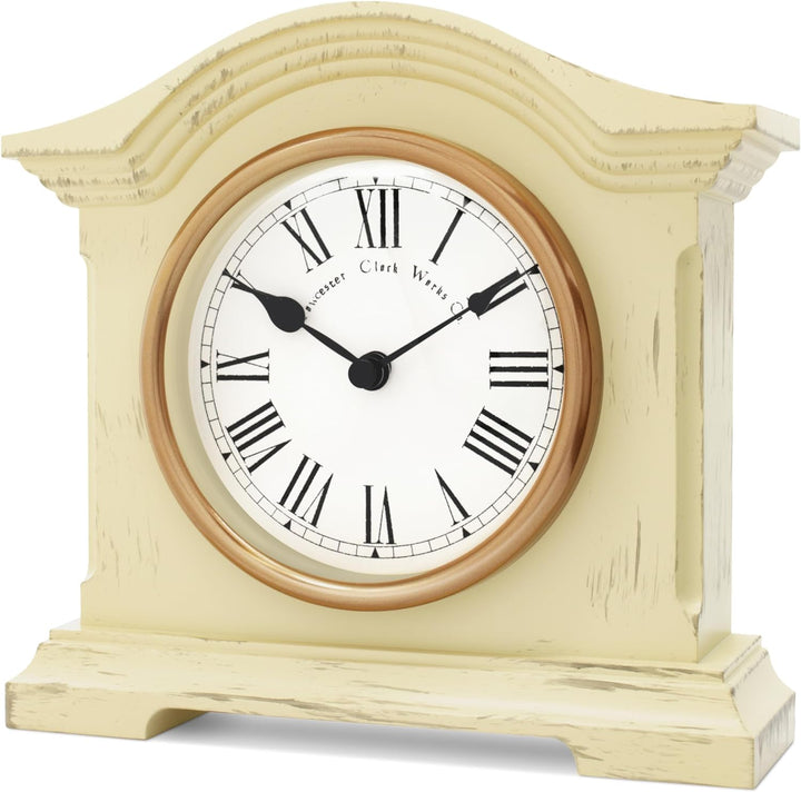 Towcester Clock Works Co. Acctim 33282 Falkenburg Kaminuhr, Cremefarben