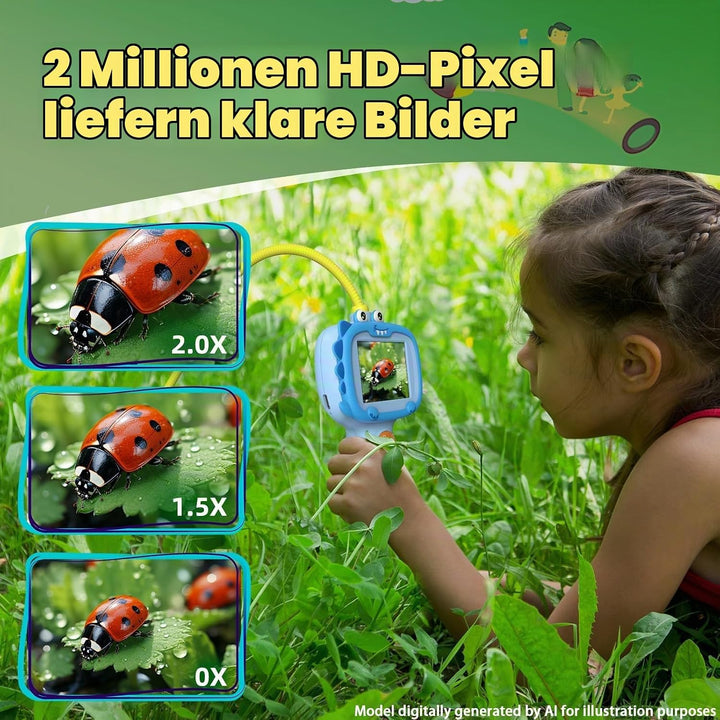 Daxiongmao Kinder-Endoskop mit Licht – pädagogisches Wissenschafts-Erkundungsspielzeug-Set, Naturakt