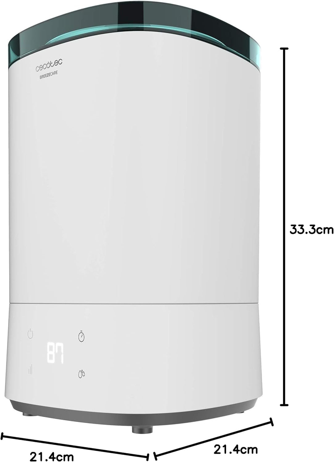 Cecotec Luftbefeuchter BreezeCare 3000. 5,5 Liter Tank, Luftbefeuchtung von 330 ml/h, Keramikfilter,