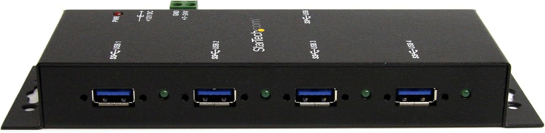 StarTech.com 4 Port USB 3.0 Hub - Industrieller USB-A Hub aus Metall mit ESD und Überspannungsschutz