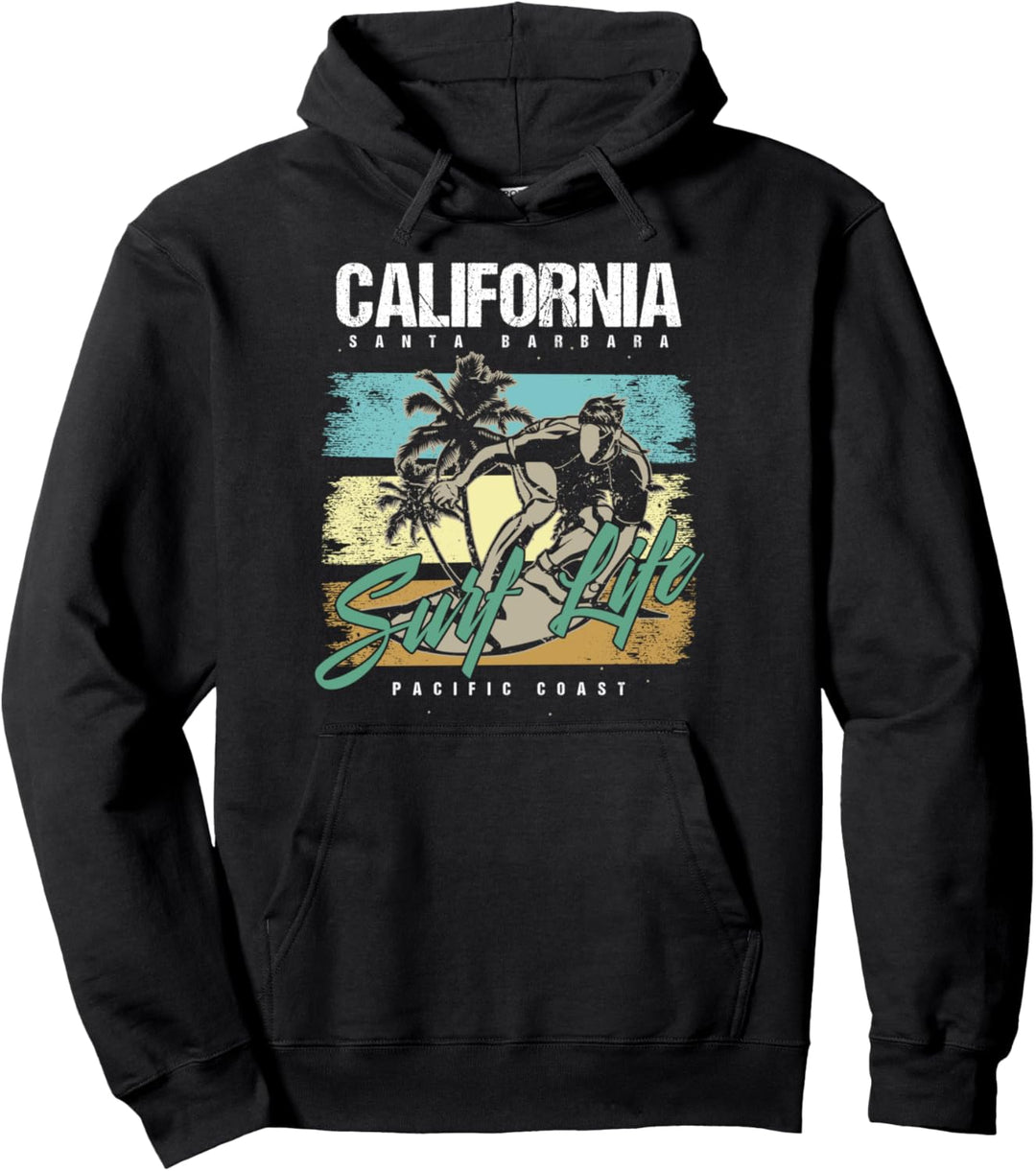 Kalifornischer Surfer Kalifornien Surf Life Beach Wave Coast Pullover Hoodie