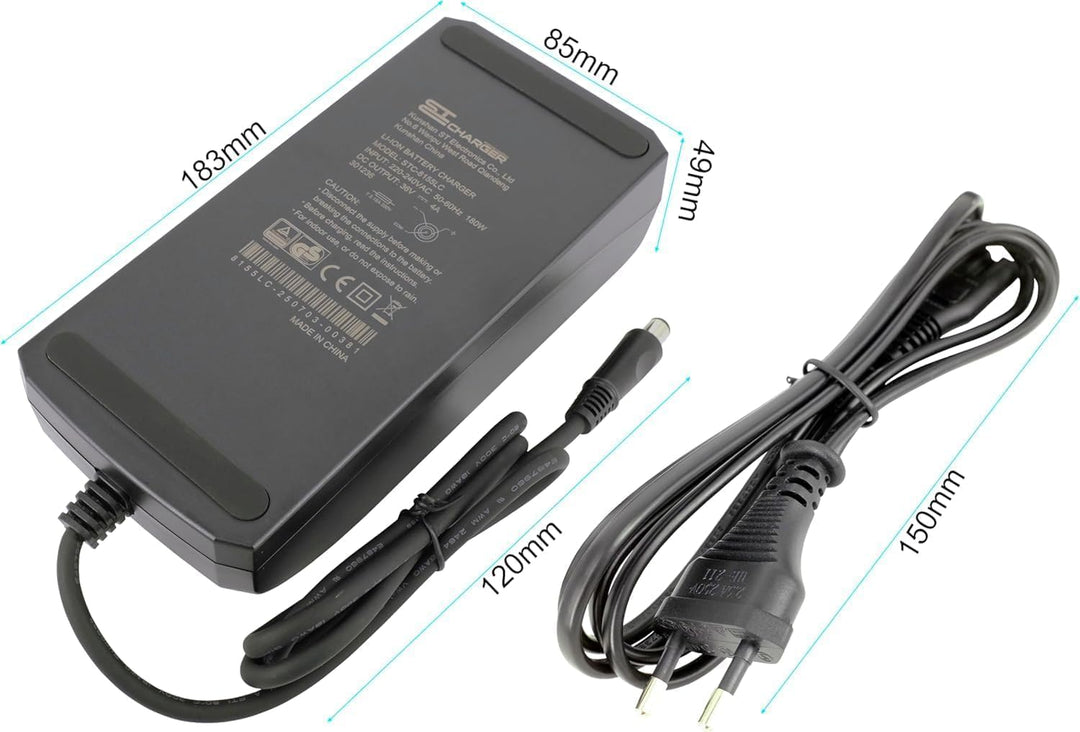 PowerSmart 4A 42V Ladegerät Ersatz für 36V AEG Akku ZZ361, mit 7,4mm Stecker, Kleiner 1-Pin