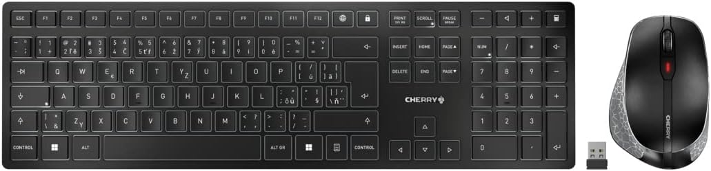 CHERRY DW 9500 SLIM, Kabelloses Tastatur-Maus-Set, Tschechisches/Slowakisches Layout (QWERTZ/QWERTY)