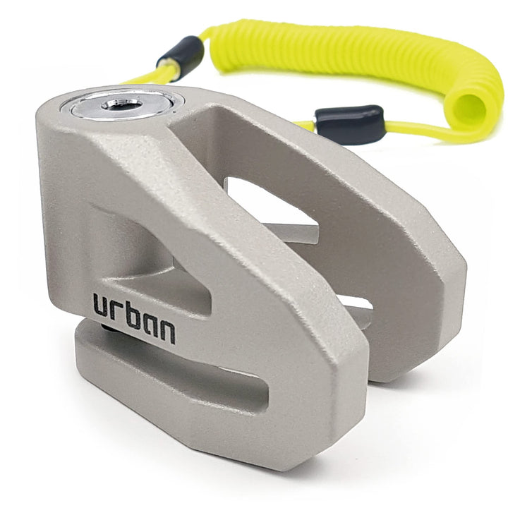 URBAN UR208T Bremsscheibenschloss Motorrad mit Erinnerungskabel, Leichtes Design, 10 mm Sicherungsst