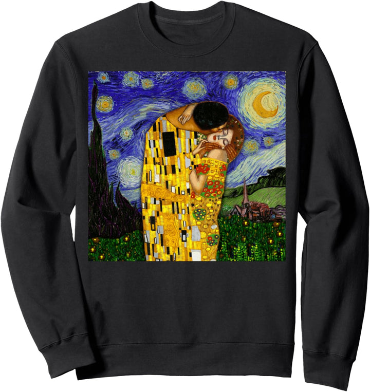 Klimt Der Kuss unter der Sternennacht Van Gogh Sweatshirt
