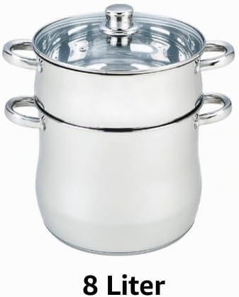 Royal Swiss Couscous Pan Maker Dampfgarer, Edelstahl, 8 Liter