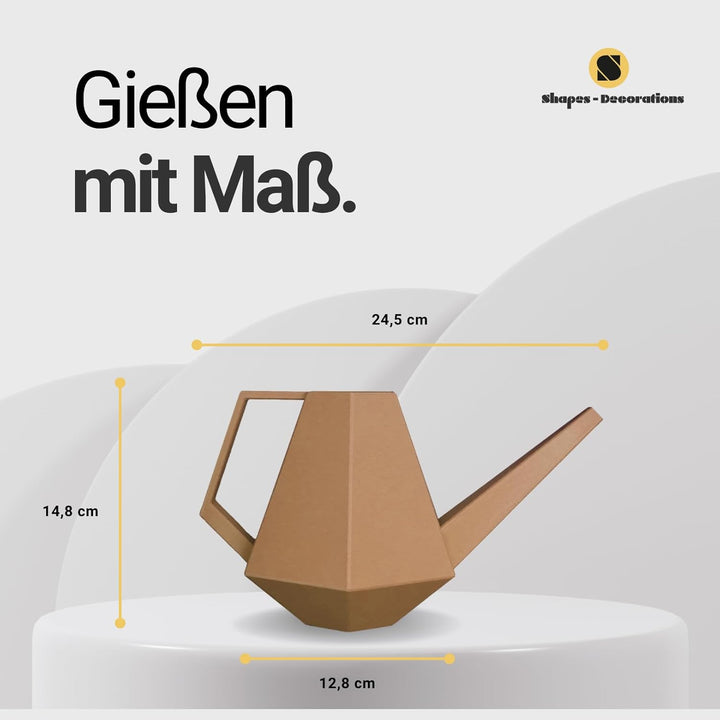 Watering Can Premium Giesskanne 1L Mittel Erdnussbraun, Giesskanne Zimmerpflanzen Indoor Outdoor, Bl