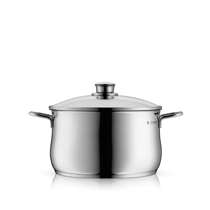 WMF Diadem Plus Kochtopf gross 20cm, Glasdeckel, Fleischtopf Induktion 3,7l, Cromargan Edelstahl pol