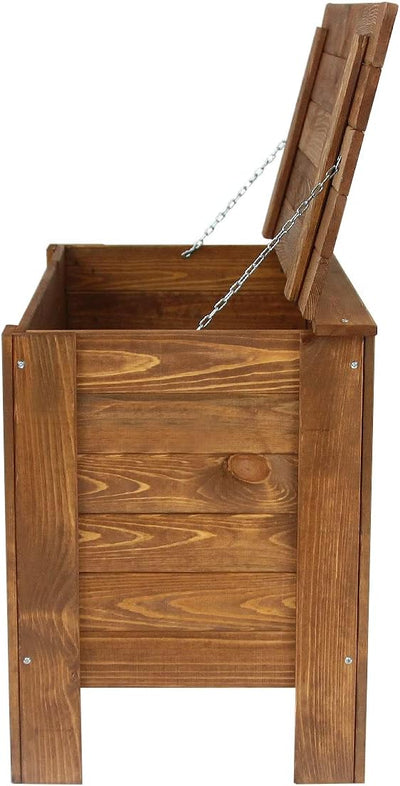 Truhe Holzkiste Sitztruhe Wäschetruhe Schatzkiste Piratentruhe Serie B (B-13, Braun) B-13 Braun, B-1