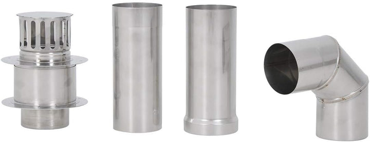 Thermo Products Edelstahl Abgasrohr/Schornsteinrohr Satz (Wanddurchführung) Theflu002 für der TTulpe