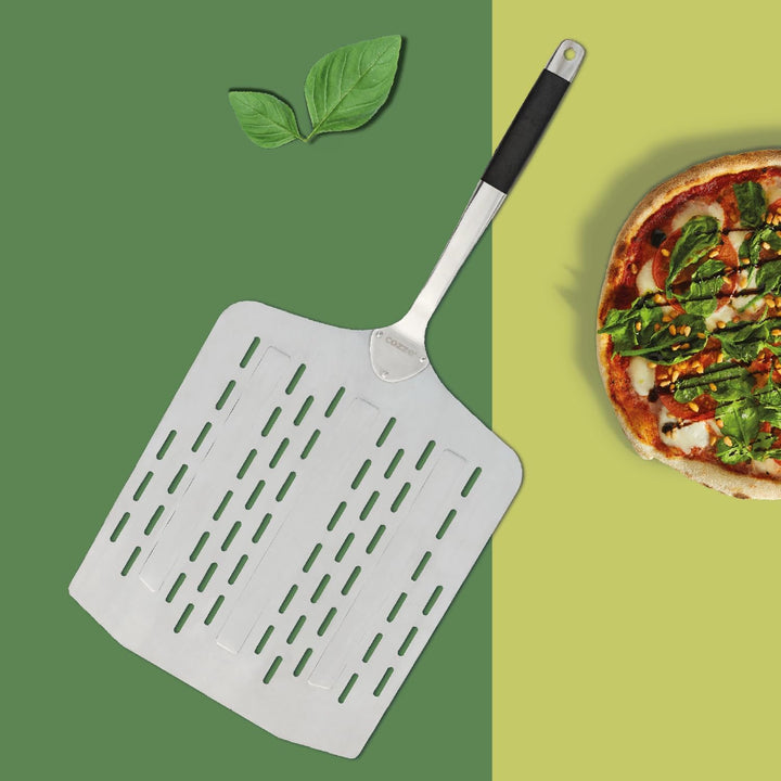 cozze® Leichter Pizzaspachtel mit Löchern – Müheloses Servieren und Geniessen Perfekter Pizzen, 75 x