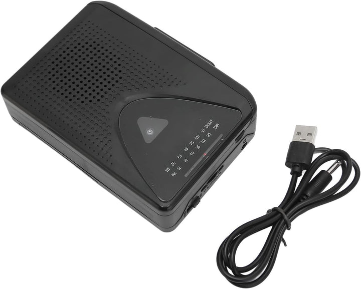 Retro-Kassettenspieler, Tragbarer Kassettenspieler, UKW-AM-Radioempfang, 2 AA-Batterien oder USB-Net