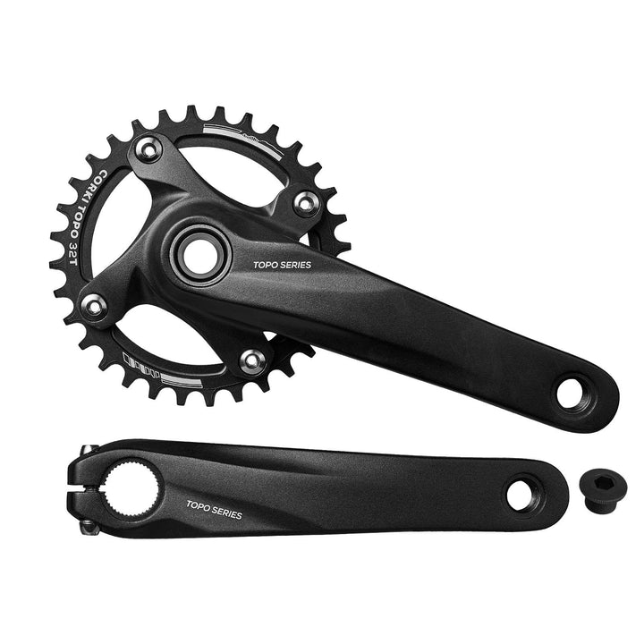 corki Cycles Fahrrad-Kurbelgarnituren, 170 mm 104 BCD Fahrrad-Kurbelarm-Set, mit Tretlager-Set und K