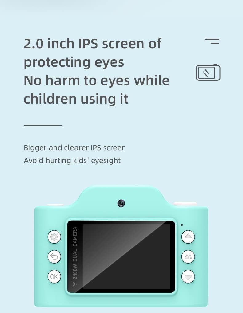 Mini Kinderkamera, 32MP 1080P WiFi Digitalkamera Kinder mit 2 Zoll Bildschirm, 32GB TF-Karte, Datenk
