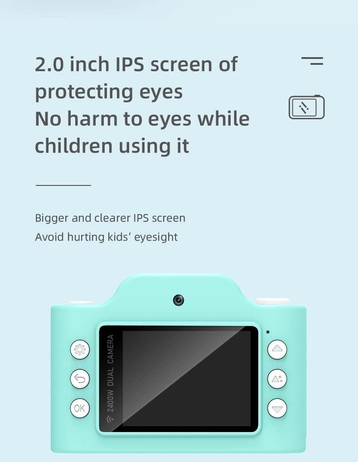Mini Kinderkamera, 32MP 1080P WiFi Digitalkamera Kinder mit 2 Zoll Bildschirm, 32GB TF-Karte, Datenk