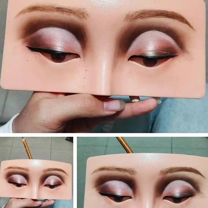 Kixolazr Augen-Make-up-Übungsbrett – realistisches Kosmetik-Make-up-Werkzeug aus Silikon – Augen-Mak