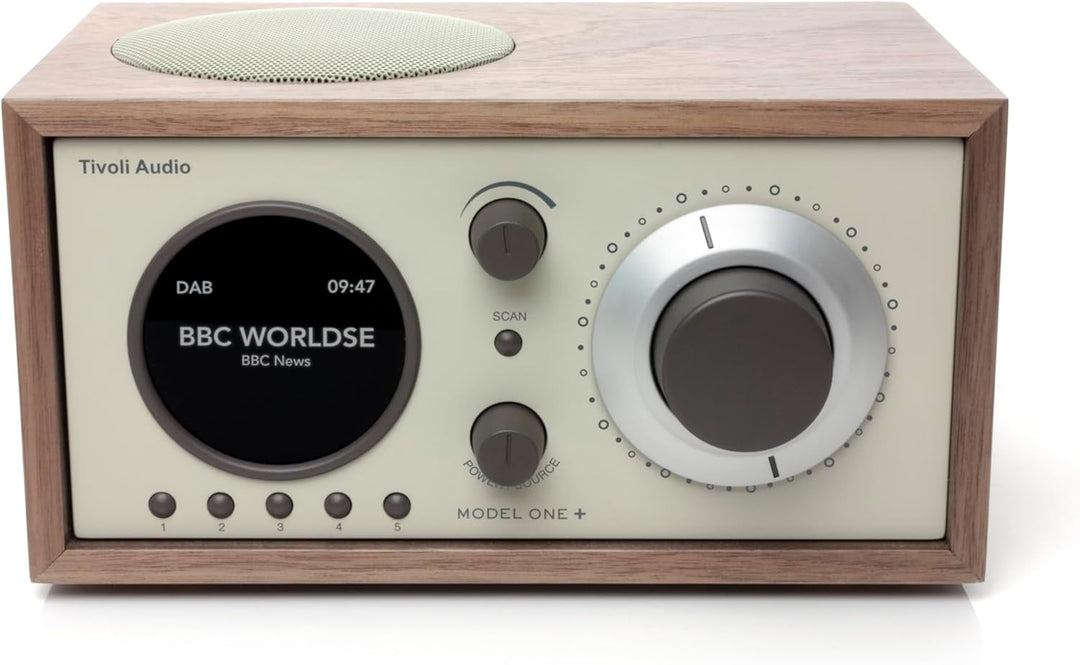 Tivoli Audio Model One+ FM/DAB+ Radio mit Bluetooth und Fernbedienung (Walnuss/Beige) Walnuss /