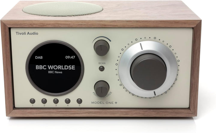 Tivoli Audio Model One+ FM/DAB+ Radio mit Bluetooth und Fernbedienung (Walnuss/Beige) Walnuss /