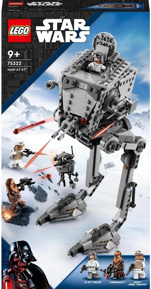 LEGO 75322 Star Wars AT-ST auf Hoth mit Figuren von Chewbacca und Droide, Sammelspielzeug aus Das Im