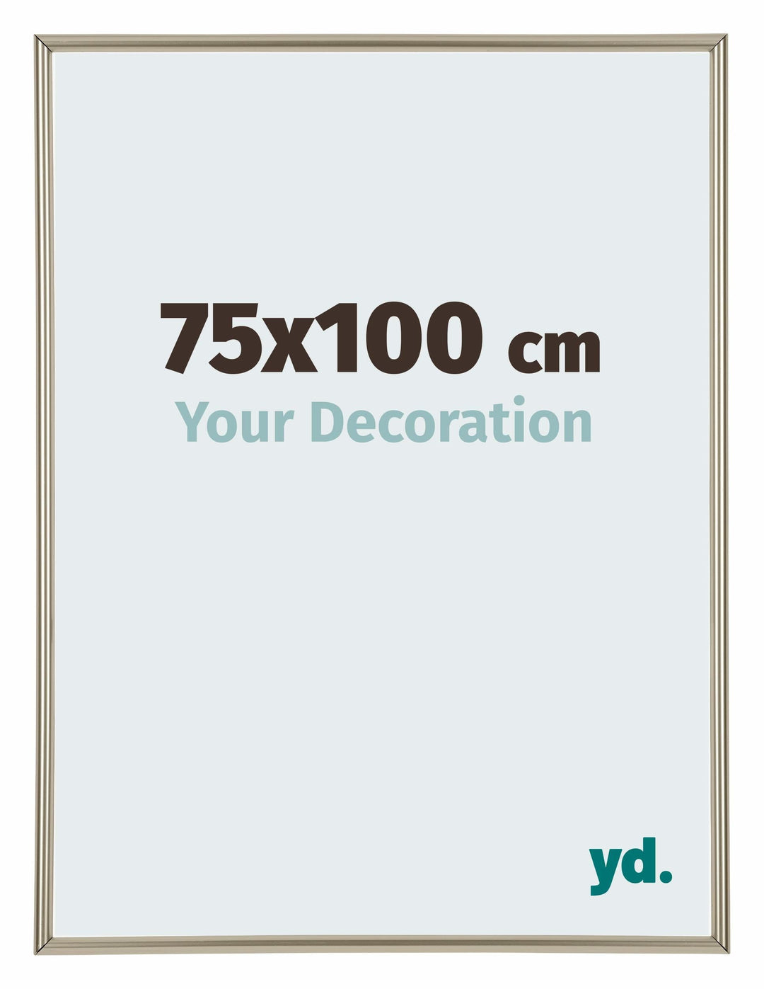 yd. Your Decoration - Bilderrahmen 75x100 cm - Champagner - Bilderrahmen aus Kunststoff mit Acrylgla