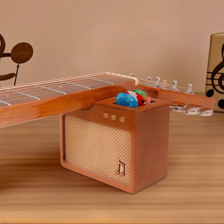 Gitarrenzubehör, Massivholz Amp Styled Guitar Neck Rest mit Pick-Halter, Luthier Tools für Gitarrist