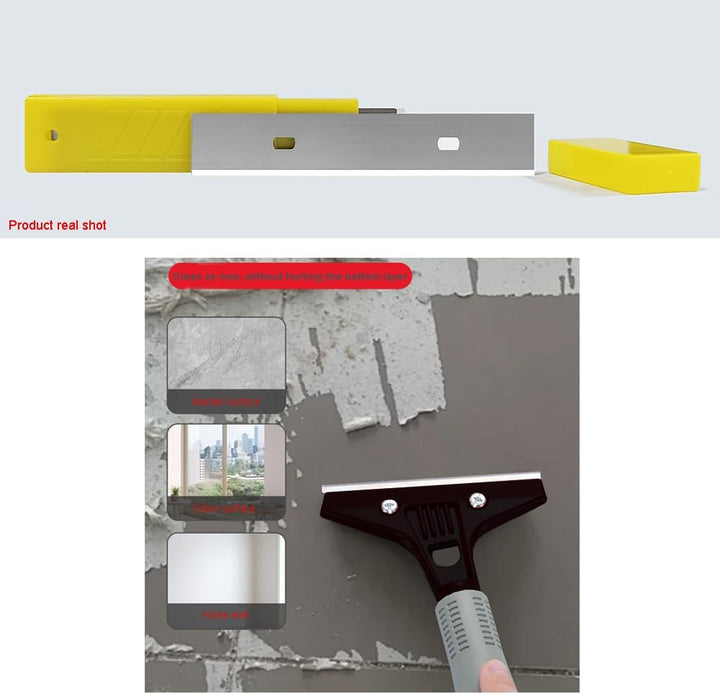 10 Stück Ersatzklingen für Schaber 100mm Klinge für Fenster Tapetenschaber Klingen Carbon Stahl (50)