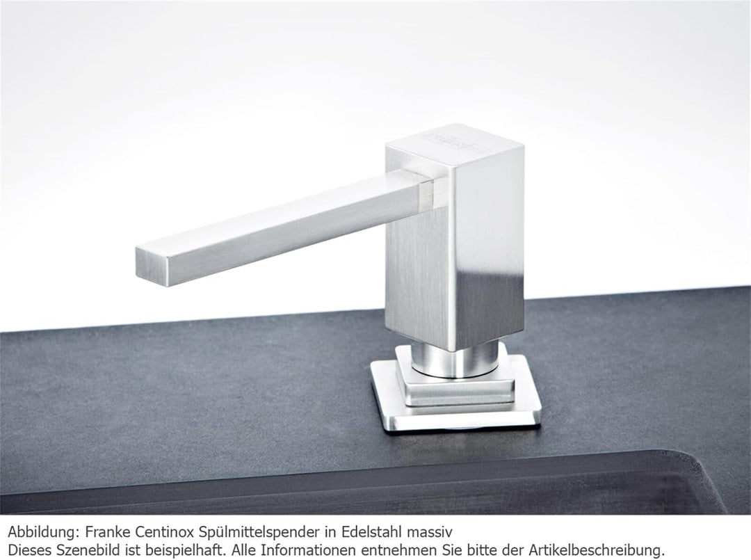 Franke CENTINOX 119.0176.059 Spülmittelspender, Spülmitteldispenser Flasche 250ml Edelstahl Oberfläc