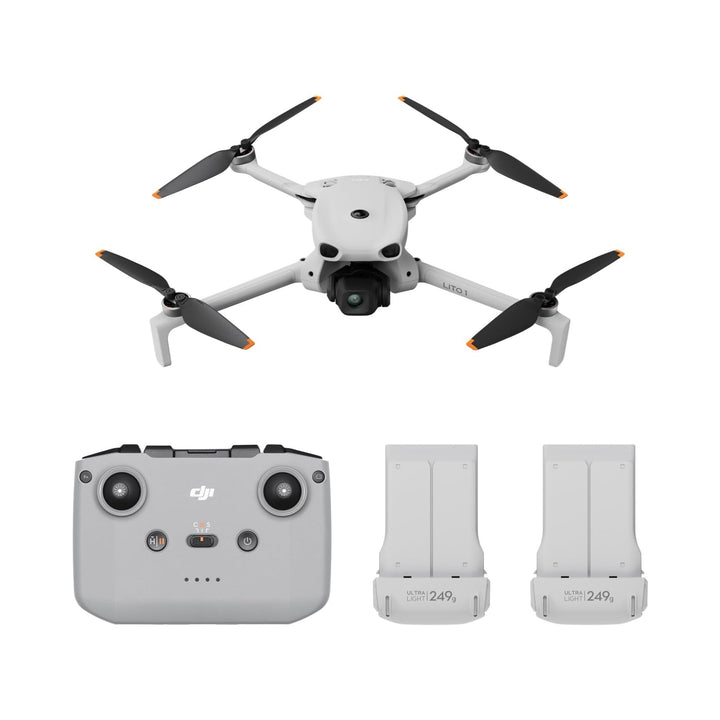 DJI Lito 1 Combo mit zwei Akkus mit DJI RC-N3, Drohne mit 4K Kamera für Einsteiger, Hinderniserkennu